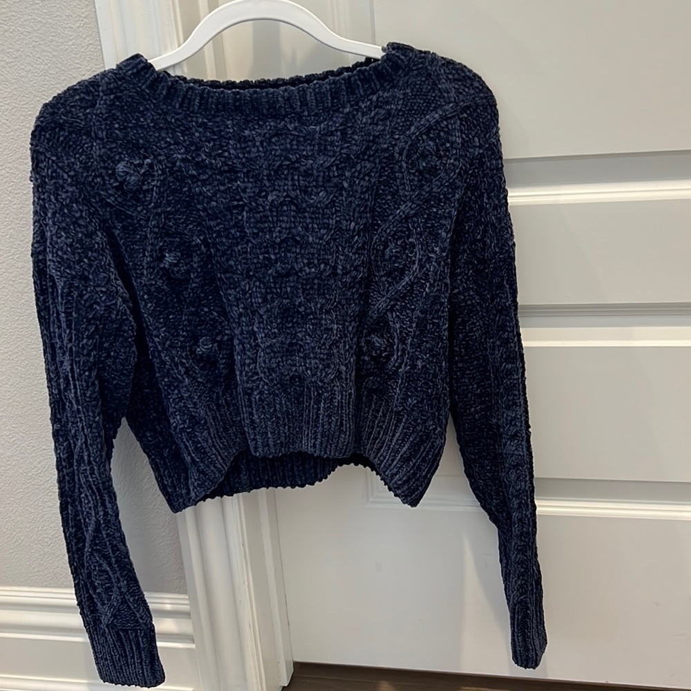 cropped blue sweater from Urban Outfitters